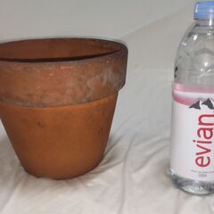 【まだ受付中】20-03 中古 陶器製 植木鉢 茶 これからの季...