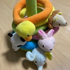 エドインター　ふわふわなげっこ　ぬいぐるみ　輪投げ　ラトル　アニマル
