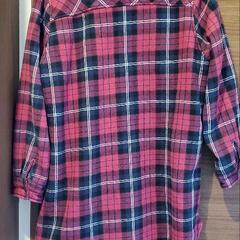 裏起毛 チェック柄 チュニック 長袖の画像