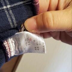 裏起毛 チェック柄 チュニック 長袖の画像