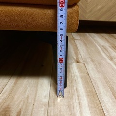 スツール オットマン ソファ おしゃれ 北欧 モダン 完成品 ファブリックレザー ビンテージスタイル キャメル ブラウン の画像