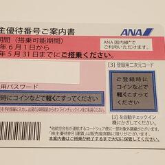 ANA 全日空株主優待券の画像