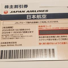 JAL 日本航空 株主優待制券の画像
