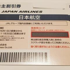 JAL 日本航空 株主優待制券の画像