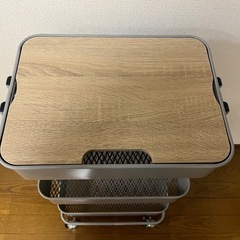 蓋付き3段ラック/グレーの画像