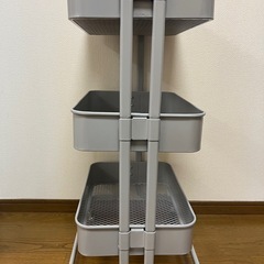 蓋付き3段ラック/グレーの画像