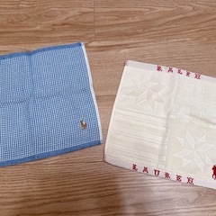 【お譲り先決定】ラルフローレン　ハンカチ　コットン　ガーゼ　2枚セットの画像