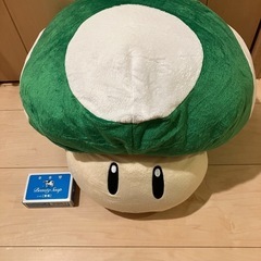 きのこ　みどり　緑　グリーン 大きいぬいぐるみ　スーパーマリオ