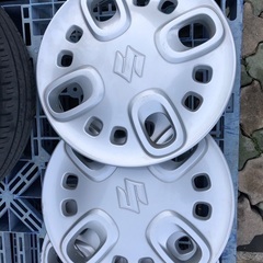 スズキ純正スペーシアホイールカバー14インチ中古4枚 (ゴン) 竹原の