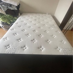 ベッド フレーム マットレス ダブルサイズの画像