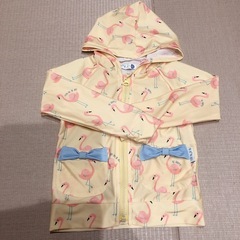 美品　futafutaフラミンゴ柄　ラッシュガード　95