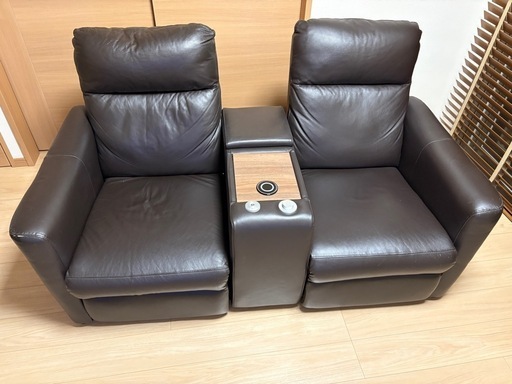 ニトリ ２人用電動本革リクライニングソファ（Nストラス 2モーター)