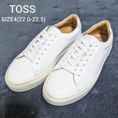 TOSS トス チェスター レースアップレザースニーカー 4 ホワイト