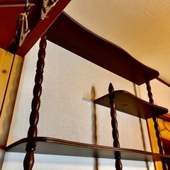 【昭和レトロ飾り棚　中古美品】の画像