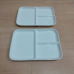 無印良品　ワンプレート　角皿　仕切り付　美品　大の画像