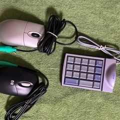LOAS 有線テンキーとDellとHPのマウスセット PS/2ポ...