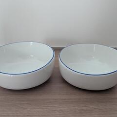 無印良品MUJI ペット用フードボウル（小）＋木製スタンド2セットの画像