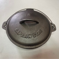 CAPTAIN STAG　キャプテンスタッグ　ダッチオーブン　M-5503　20㎝　1.7L　煮る　蒸す　焼く　鋳鉄製　中古品　④の画像