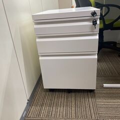 ワゴンロッカー(白)　1個の画像