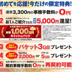 2025年4月からキャンペーンがリニューアル！★1Gから事務手数...