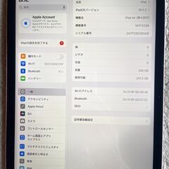 ipad air第４世代　10.9インチ　A2316 ２５６GB　wifi バッテリー７９%の画像