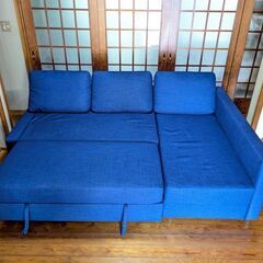 美品ソファベット☆FRIHETEN☆定価141,000円 配達設置致します 収納可能 ダブルベット以上の広さ 簡単切り替え ＩＫＥＡの画像