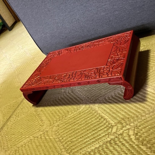 村上木彫　堆朱の台