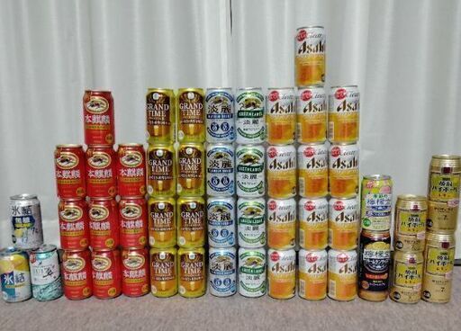 (お話中)★11,500 → 11,000円に値下げ★お酒　ビールなど１０３本（350缶・78本　500缶・25本）