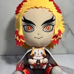 A2504-005 鬼滅の刃×ラスカル 煉獄さん ぬいぐるみ 汚れあり