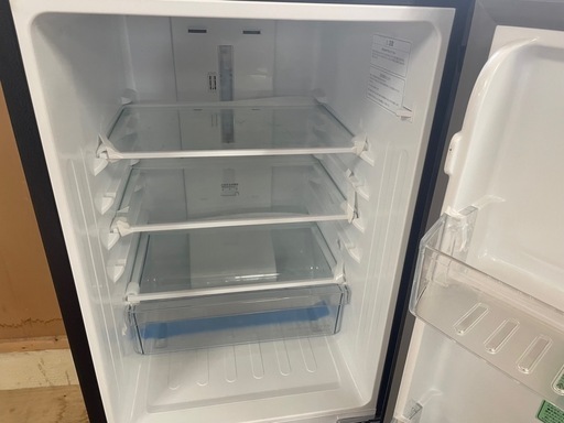 032798美品タグレーベル2ドア冷蔵庫154L2021年製