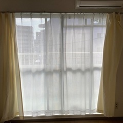 カーテン　黄色