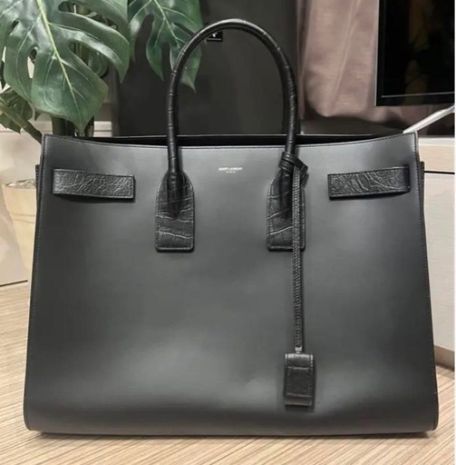 【美品】サンローラン　サックドジュール　トート　ラージ　クロコ　ブラック\n