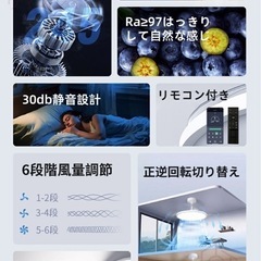 【2025新製品】シーリングファン  ライト  DCモーター の画像
