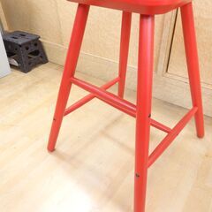 59/704 イケア AGAM 子供用チェア レッド　【モノ市場知立店】の画像
