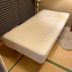 【成約済】無印良品洗えるカバー脚付マットレスシングルポケットコイル