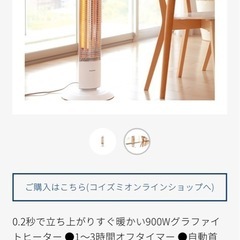 コイズミ　グラファイトヒーター2023年製の画像