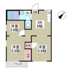 💙💜フリーレント1ヶ月付き💜💙スーパーコンビニ徒歩圏内🎶角部屋✨...