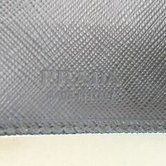 【ドリーム池田店】PRADA/プラダ　コンパクトウォレット　二つ折り財布　サフィアーノ･レザー　ブラック×シルバー金具　箱付き　IKZ-585の画像