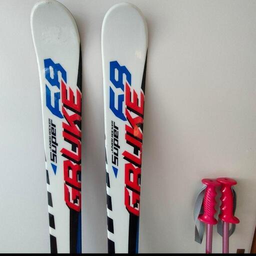 スキー板 ストック ジュニア スキー3点セット キッズ スキー板120cm