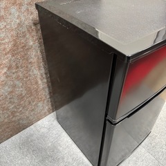 2ドア冷蔵庫 90リッター 小型 人気の黒 2022年製の画像
