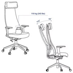 IKEA オフィスチェア　ホワイトの画像