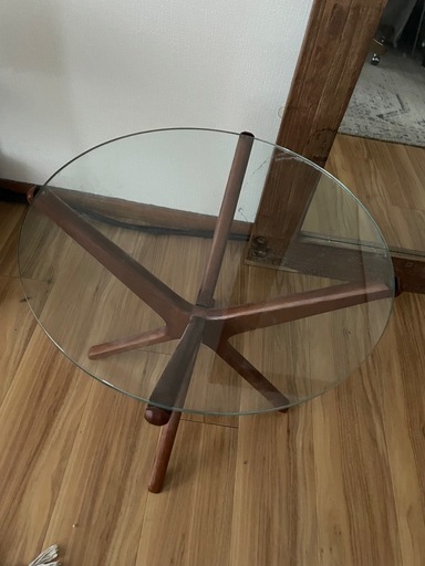 Acme furniture  TRESTLES SIDE TABLE ガラステーブル　サイドテーブル