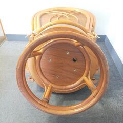 △ 籐イス とうのいす 籐製 回転可能  劣化による剥げありの画像