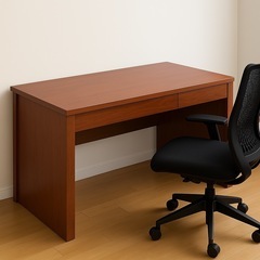 木製デスク 袖机セットの画像