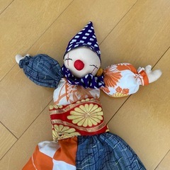 和風クラウン人形　布製人形の画像