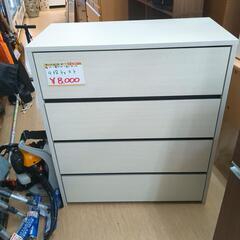 ニトリ 4段チェスト Nクリック 幅79cm 奥行40cm高さ90㎝ ホワイト【浜村鹿野温泉ICから3分 買取本舗、 宮本リサイクル 営業時間9～19時 定休日水曜のみ←連絡できませんm(_ _)m】の画像