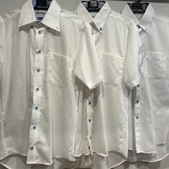 【受渡予定者決定済】メンズ　AOKI ワイシャツ　半袖　白シャツ...