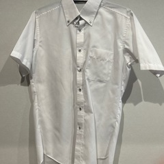 【受渡予定者決定済】メンズ　AOKI ワイシャツ　半袖　白シャツ　ハンガー付の画像