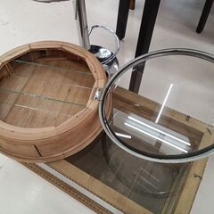 *お値段見直しました*★ジモティ割あり★  ガラスショーケース もくめベージュ W43×D43×H12 クリーニング済み TC7968の画像