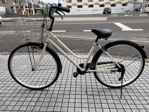 【26インチ自転車】サイクルベースあさひ製　変速なし　大きめの前カゴ使用❗️若林自転車　唐崎店　SALE中❗️